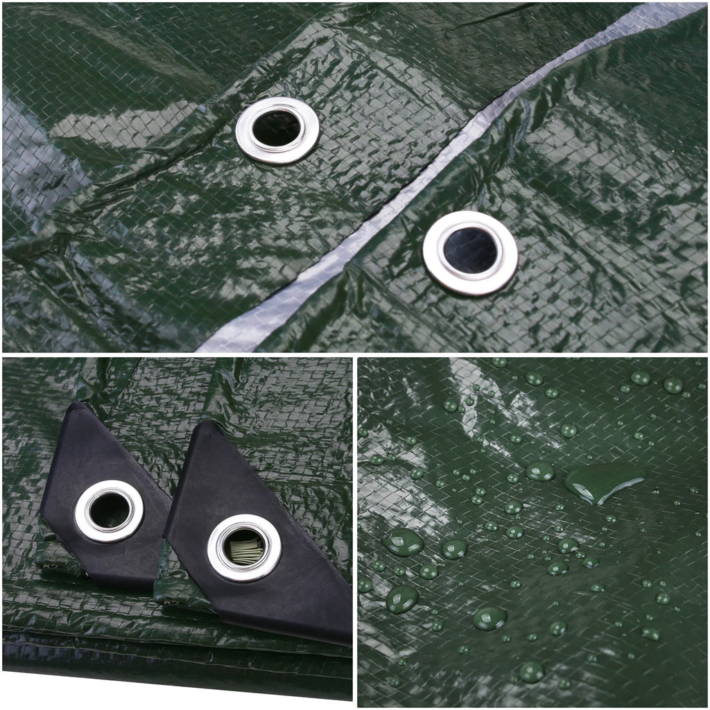 Outdoor Tarp Rain Cover - Reinforced Camping Shelter Sheet
