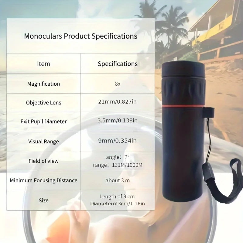 Compact Monocular Telescope – Portable Viewing for Outdoor Trips