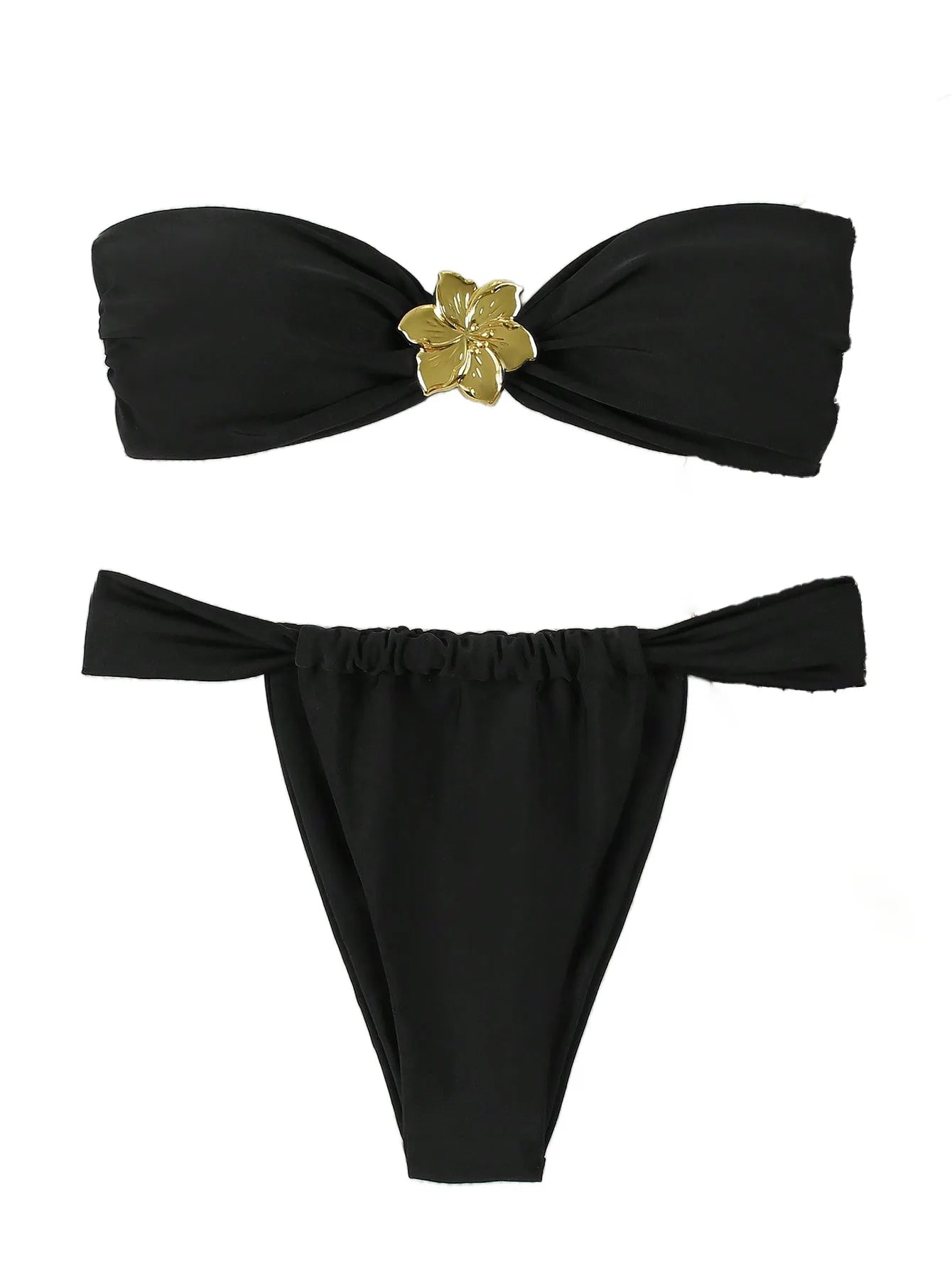 Women's Bandeau Bikini Set - Two-Piece Swimwear - Jy761Bk