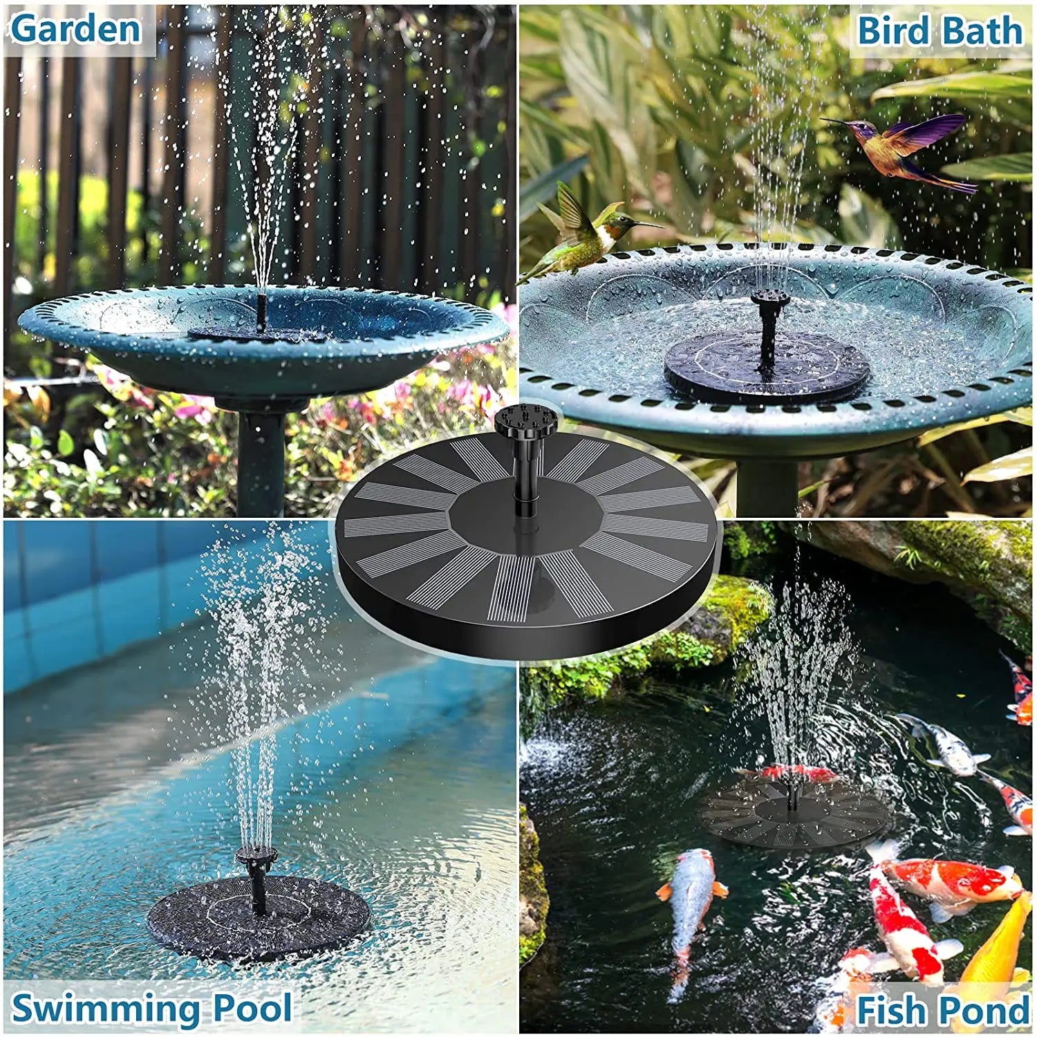 Solar Water Fountain Pump - Floating Decor for Garden Ponds