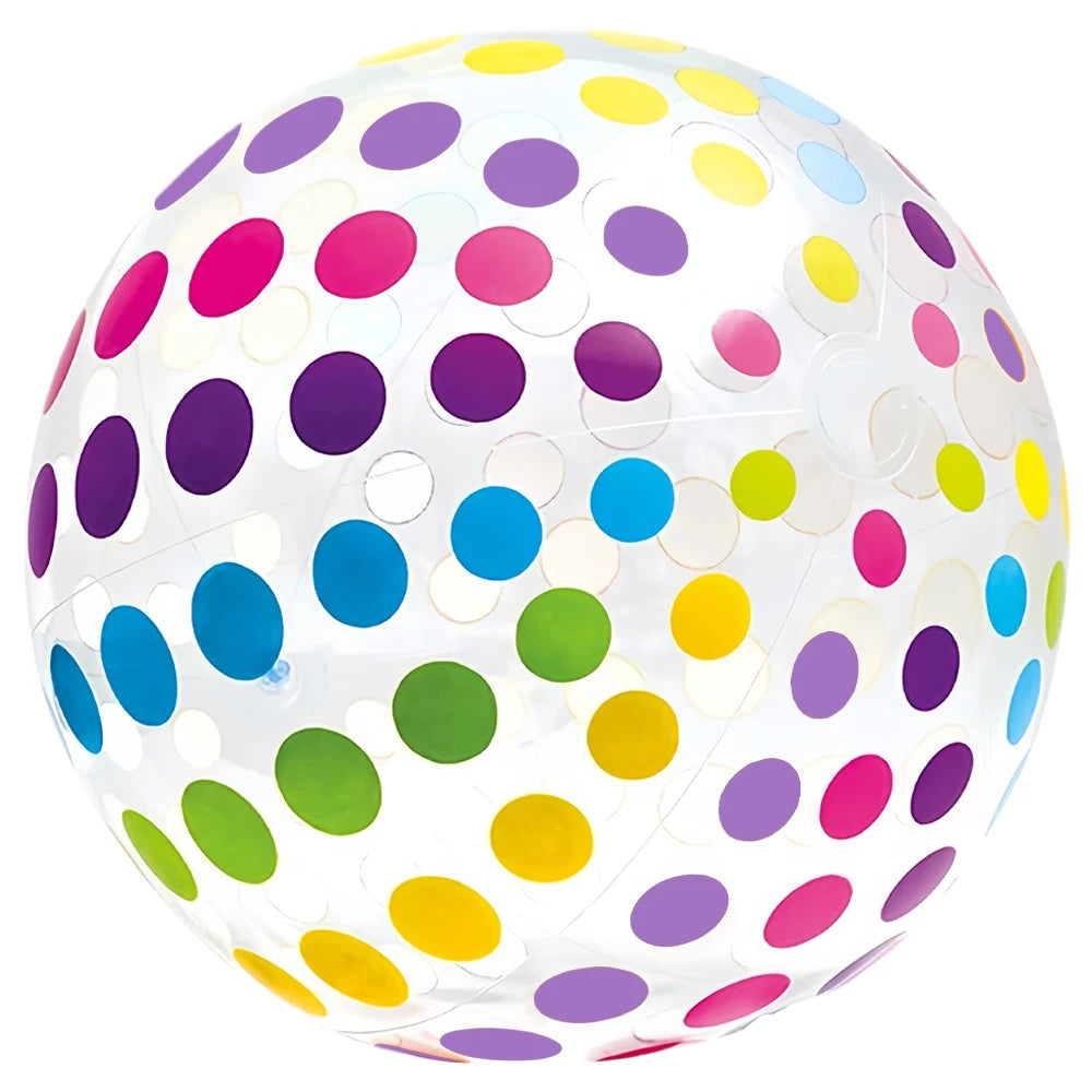 Inflatable Beach Ball - 39 cm Striped or Dot Pool Toy