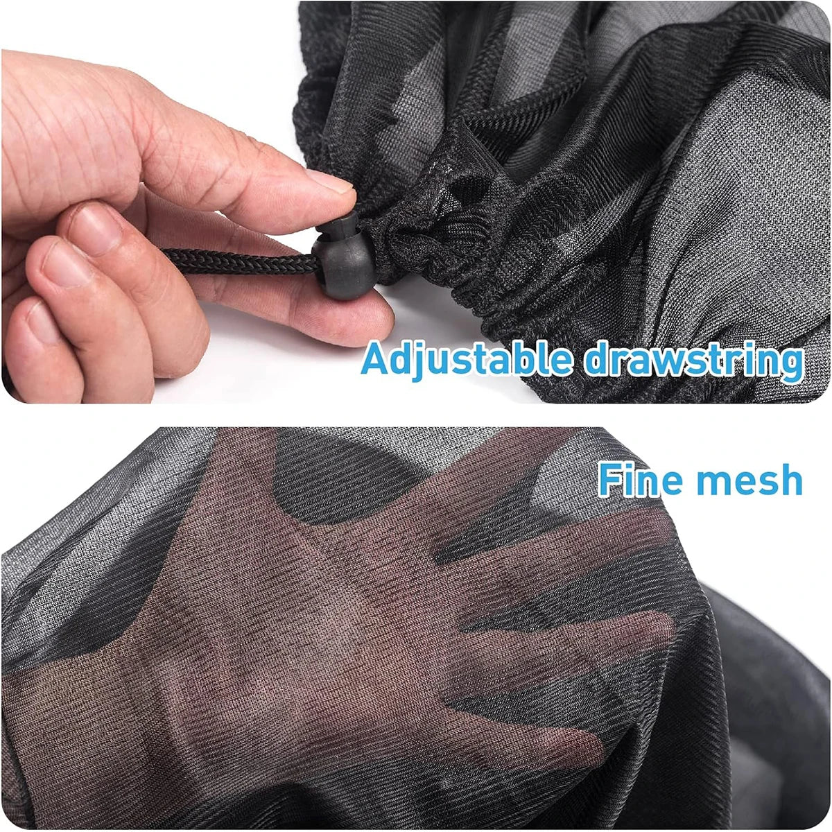 Rain Barrel Screen Cover – Drawstring Netting for Water Collection