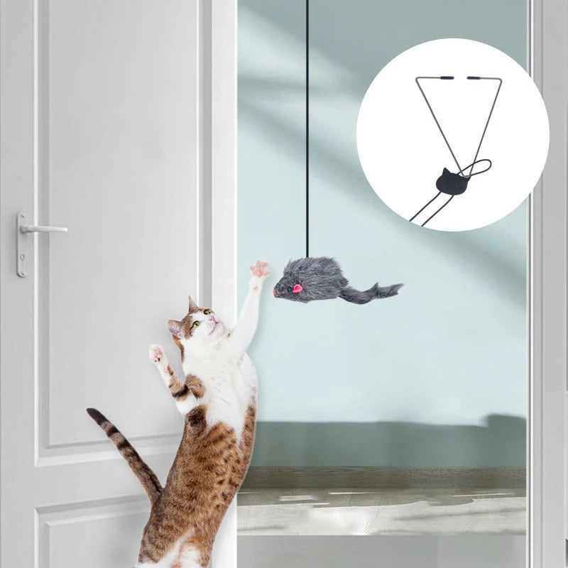 Hanging Door Mouse Teasing Cat - For Everyday Pet Use