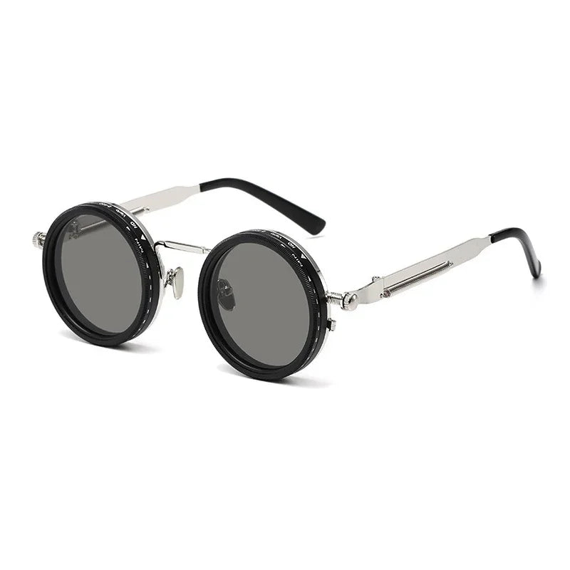 Round Dimming Sunglasses - Retro Outdoor Eyewear