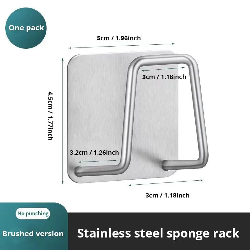 Stainless Steel Sink Sponge Rack - For Kitchen Storage and Prep