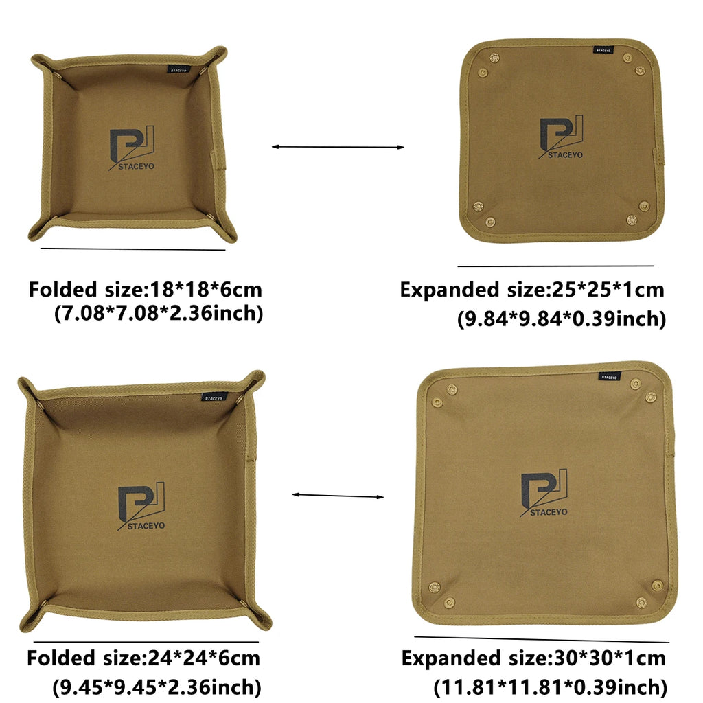 Foldable Storage Tray - Oxford Fabric Desktop Organizer