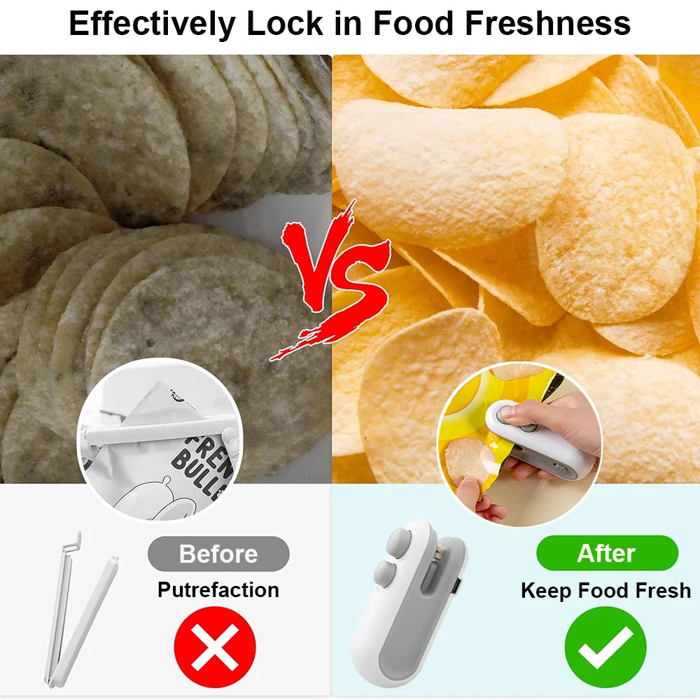 Mini Bag Sealer - Handheld Heat Tool for Food Packaging