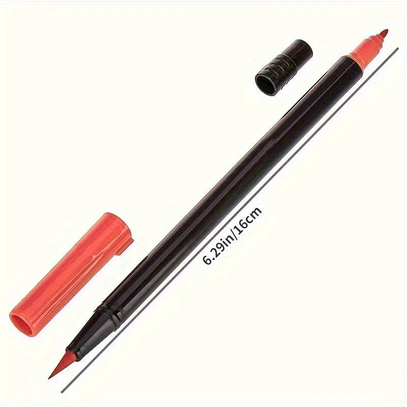Double-Ended Watercolor Markers - 24-Color Art Set
