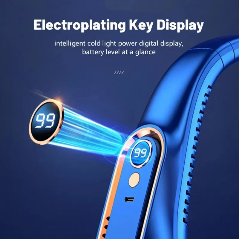 Wearable Neck Fan - USB Rechargeable Bladeless Personal Fan
