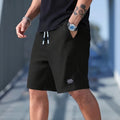 Men's Casual Shorts - Textured Fabric Sport and Beach Style - Black / Pack Of 1