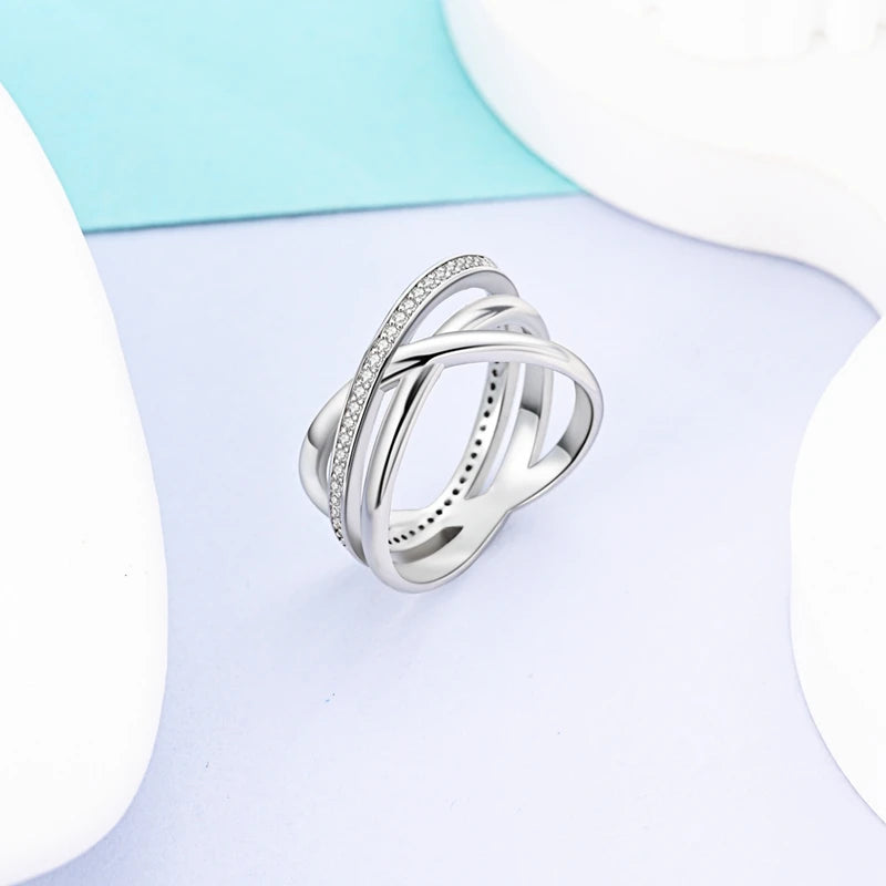 Zircon Geometric Ring - Minimalist Silver-Color Jewelry