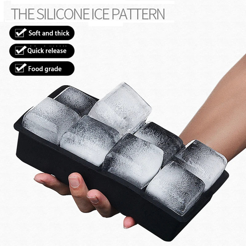 Silicone Ice Cube Tray - Multi-Grid Mold for Home Drinks