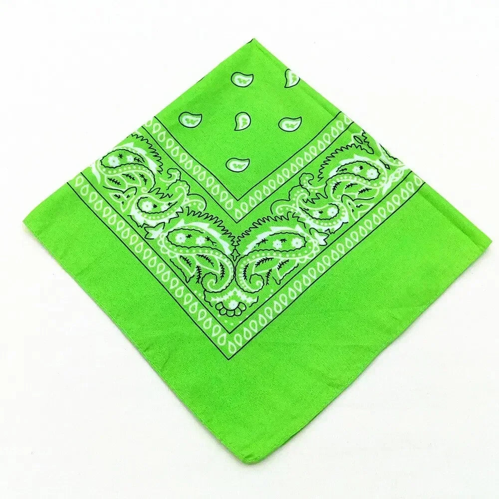 Paisley Bandana Headwrap - Lightweight Printed Kerchief - 12
