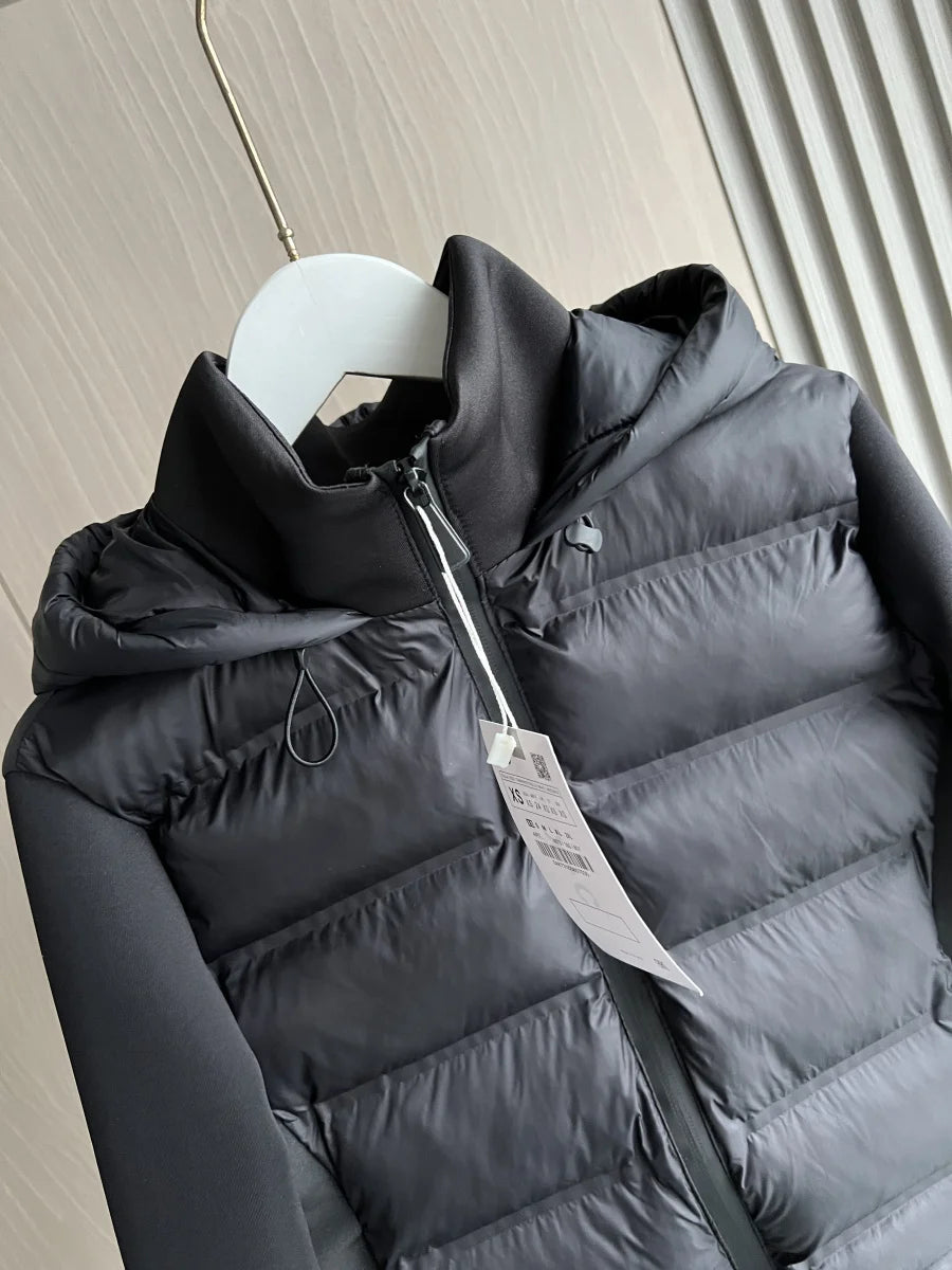 Women's Hooded Winter Jacket - Zippered Long Sleeve Coat