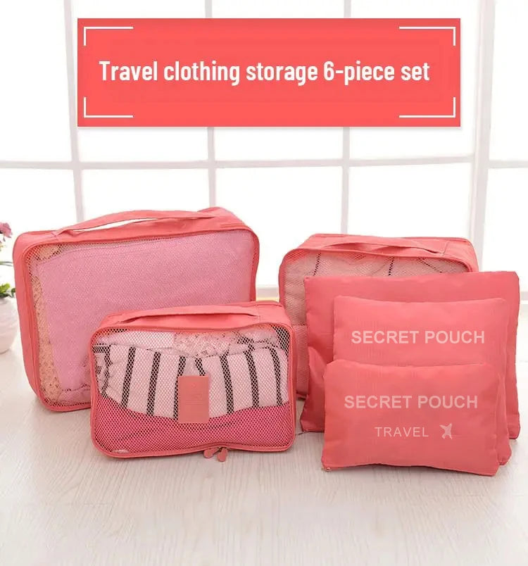 Waterproof Packing Cube Set – 6-Piece Luggage Organization Kit