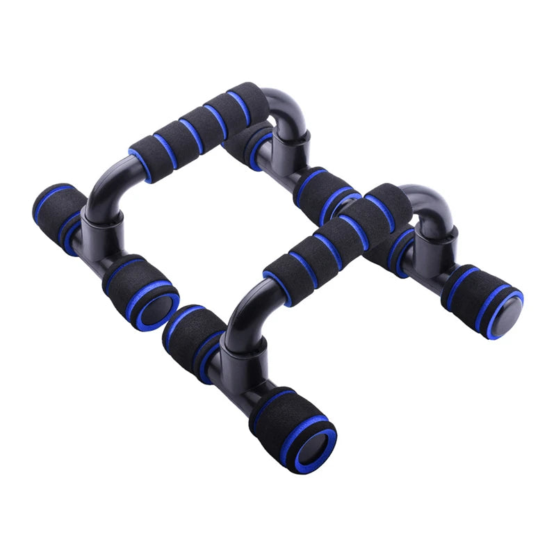 Push-Up Bars - I-Shaped Home Fitness Exercise Handles - Blue