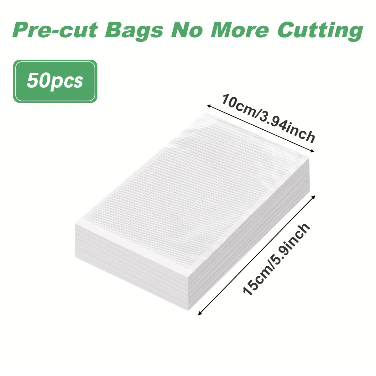 Vacuum Food Bags Sealed Storage - For Kitchen Storage and Prep