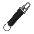 Paracord Keychain Clip - Braided Lanyard for Outdoor Gear - Black