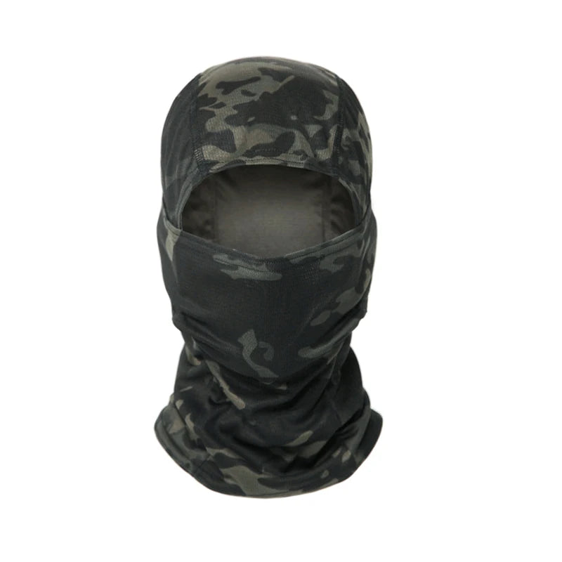 Printed Outdoor Balaclava - Lightweight Face Cover Scarf - American Black