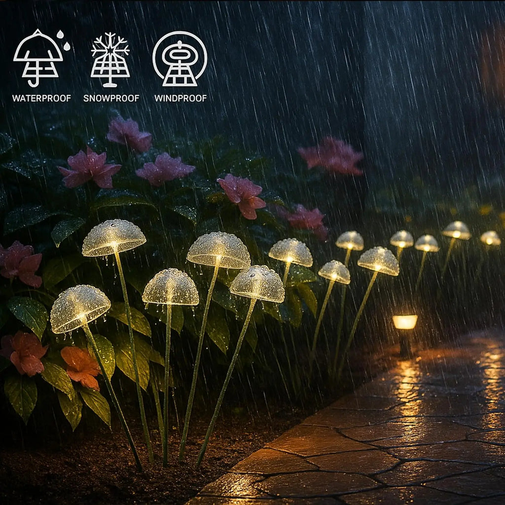 Solar Mushroom Garden Lights – Dual-Mode Ambiance for Patios