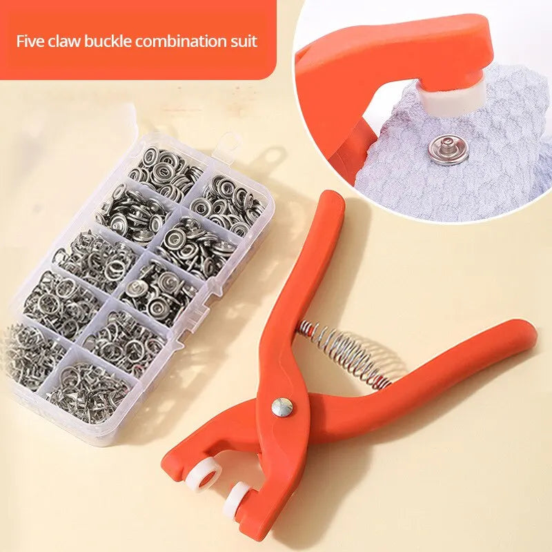 Snap Button Kit - 50-Piece Sewing Snaps With Pliers