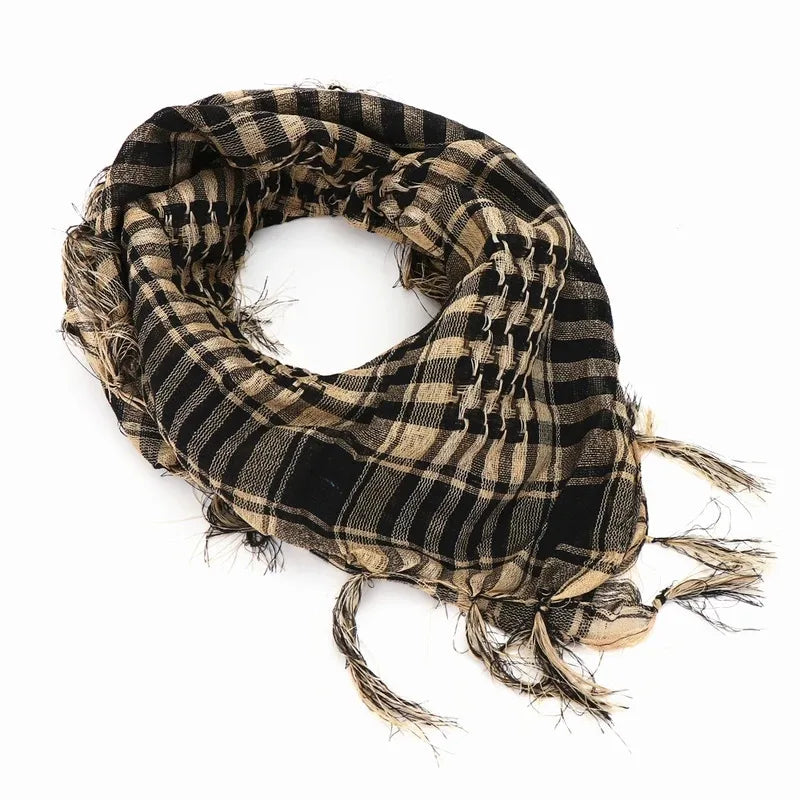 Keffiyeh Scarf Wrap - Lightweight Shemagh Head and Neck Scarf