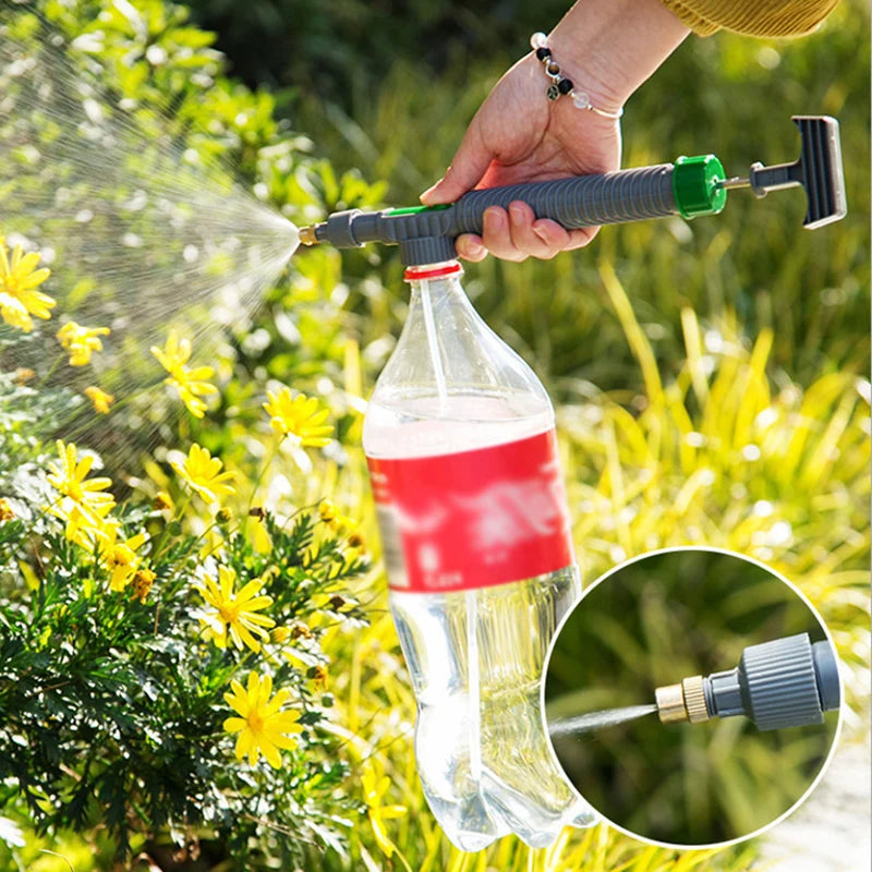 Garden Bottle Spray Nozzle – Hand Pump Watering for Patio Plants