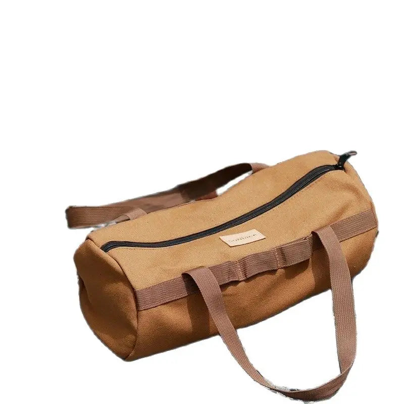 Picnic Cutlery Carrying Case - Portable Tableware Storage Bag - Khaki Color