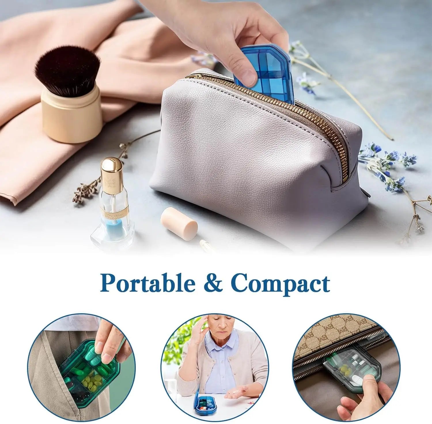Days Pill Storage Box Mini - For Travel and Daily Carry