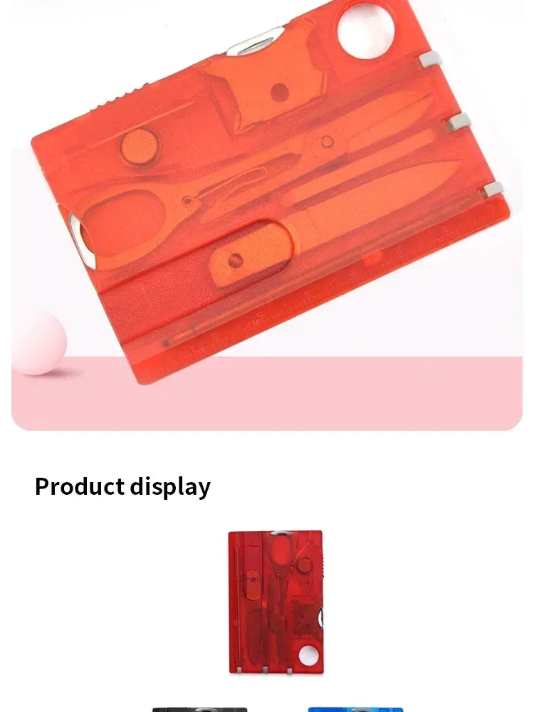 Multi-Tool Card Set - Camping Tool Card With Light