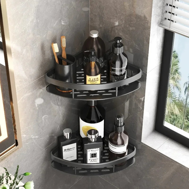 Wall Mount Corner Shelf Shower - For Bathroom and Home Storage