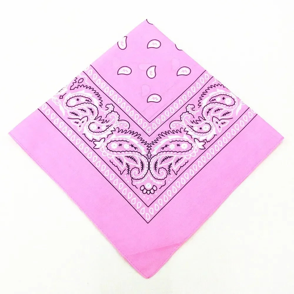 Paisley Bandana Headwrap - Lightweight Printed Kerchief - Style 10