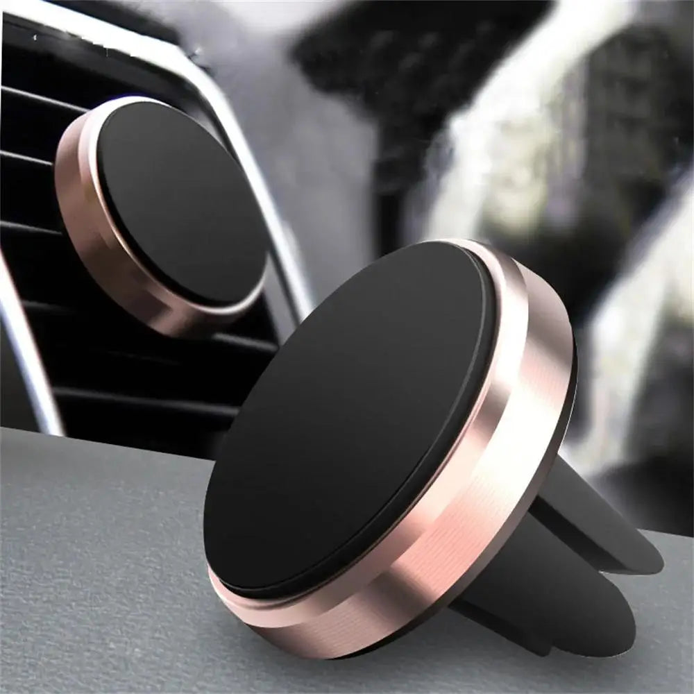Magnetic Round Car Phone Holder – Dashboard & Vent Mount