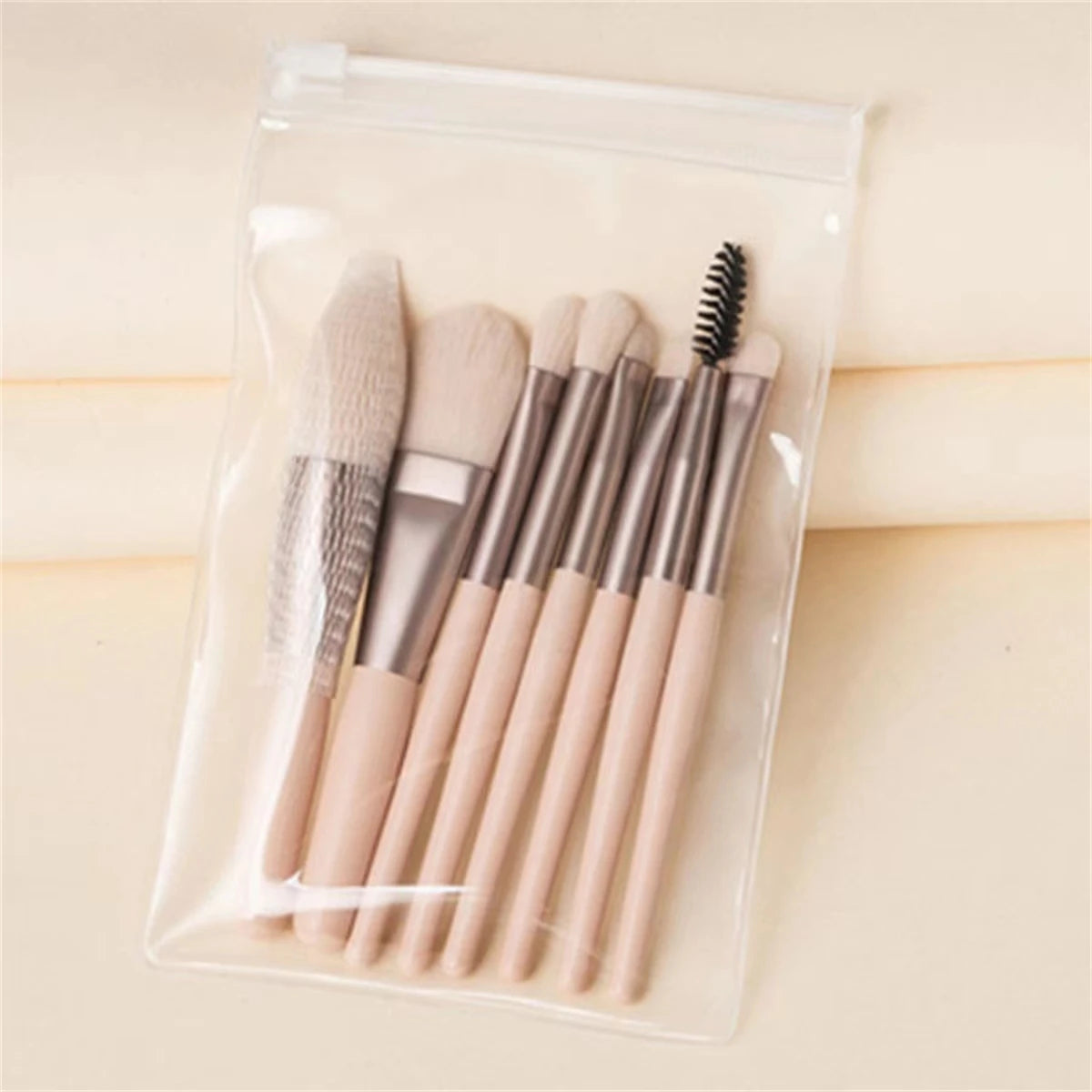 Mini Makeup Brush Set - 8-Piece Foundation and Eye Kit - Skin
