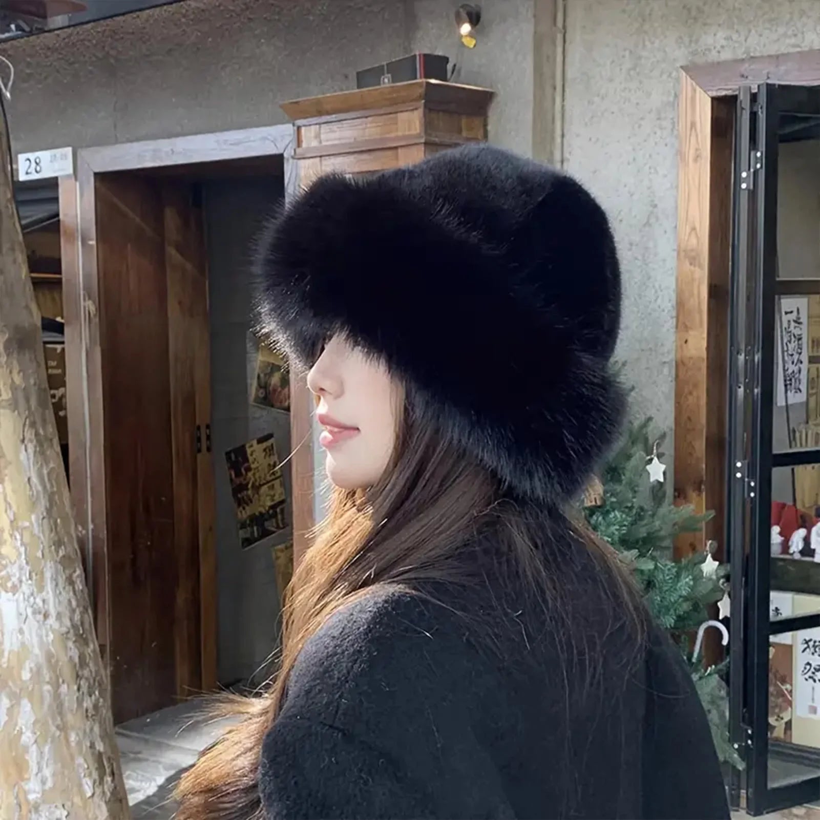 Women's Plush Winter Beanie - Faux Fur Cold Weather Hat
