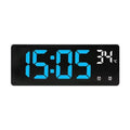 Digital Alarm Clock - LED Desk Clock with Temperature Display