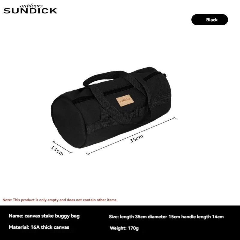 Picnic Cutlery Carrying Case - Portable Tableware Storage Bag - Black Color