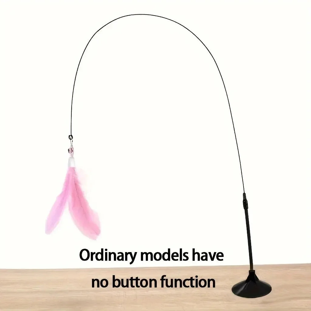 Cat Teaser Wand - Bell and Feather Toy for Active Play