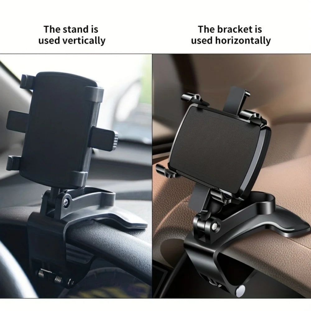 Dashboard Clip Car Phone Holder – Secure Grip Phone Stand for Cars