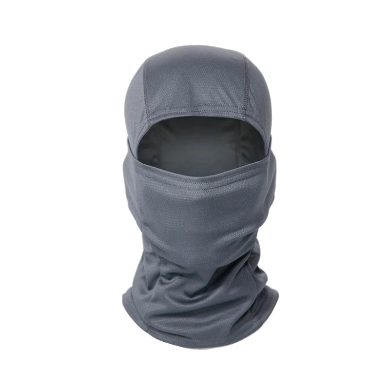 Printed Outdoor Balaclava - Lightweight Face Cover Scarf - Gray