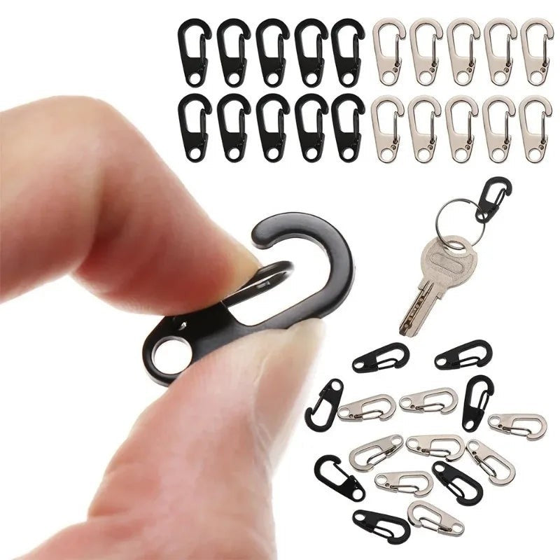 Mini Spring Keychain Clips - Alloy Hanging Buckles for EDC Gear