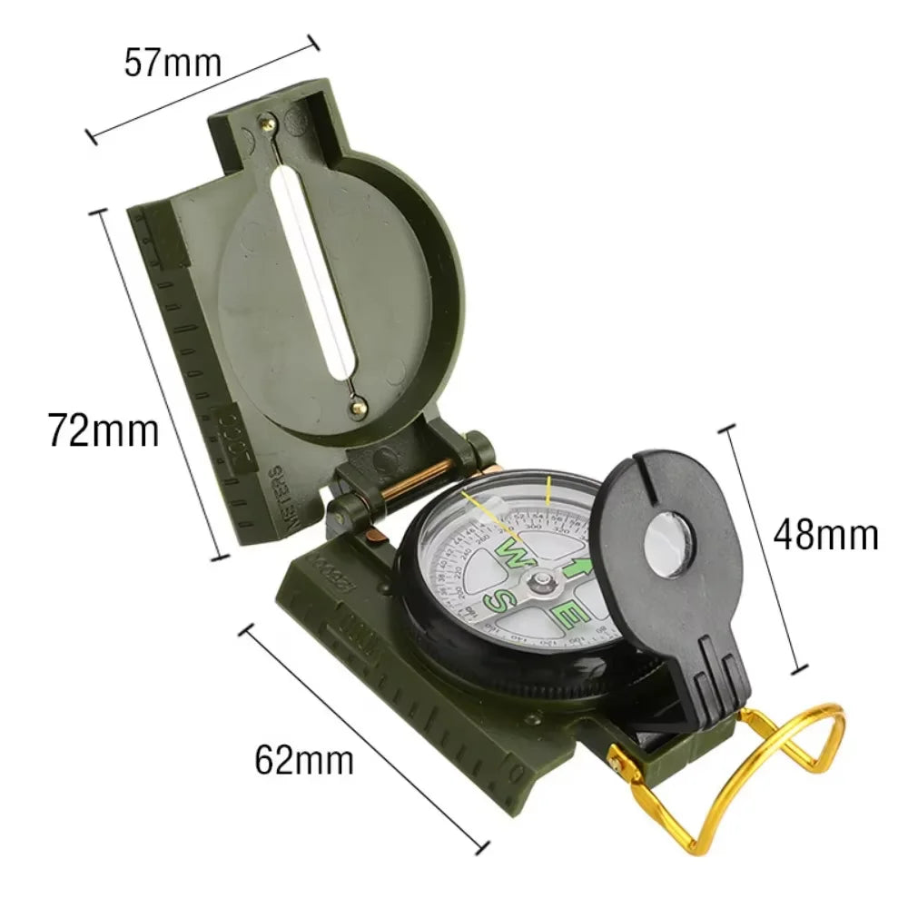 Outdoor Compass - Magnetic Navigation Tool With Sighting Lens