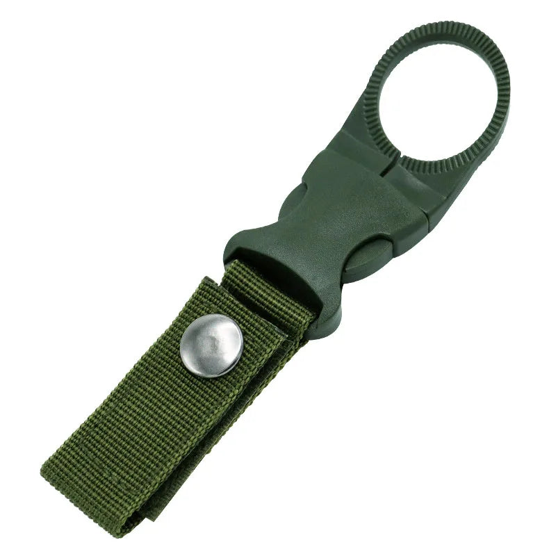 Nylon Water Bottle Holder Clip - Backpack Strap Hook - Od