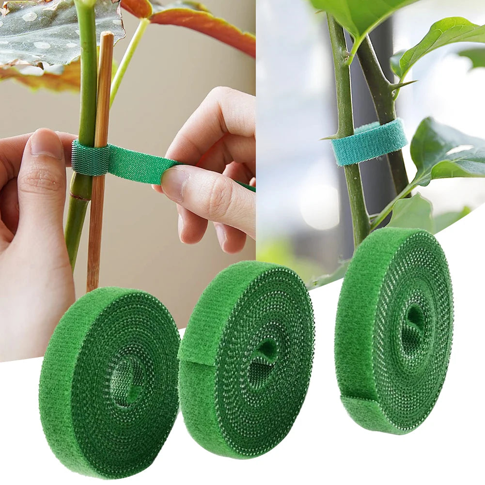 Garden Plant Ties - Nylon Hook-and-Loop Support Tape