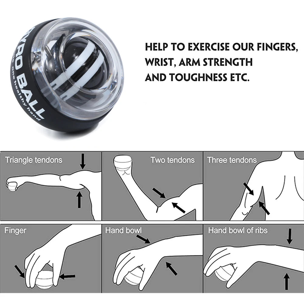 Wrist Gyro Ball Trainer - Self-Starting Hand Exercise Tool
