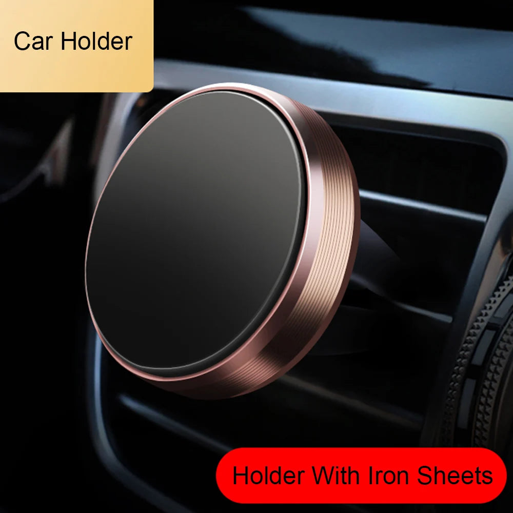 Magnetic Round Car Phone Holder – Dashboard & Vent Mount