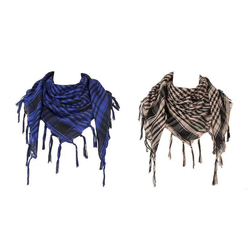 Keffiyeh Scarf Wrap - Lightweight Shemagh Head and Neck Scarf - 2 Pieces-Mix