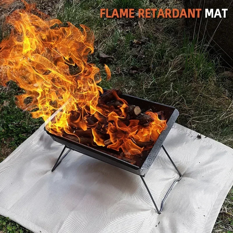 Fiberglass Grill Mat - Outdoor Barbecue Insulation Pad