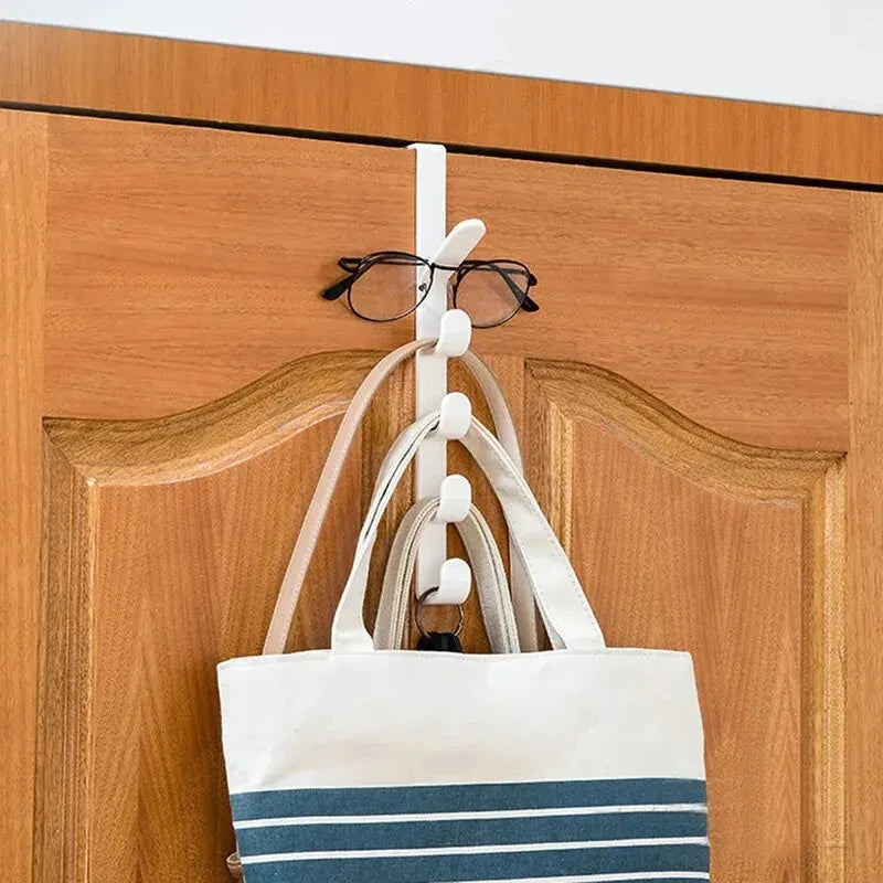 Over-Door Coat Hook Rack - 5-Hook Closet Organizer