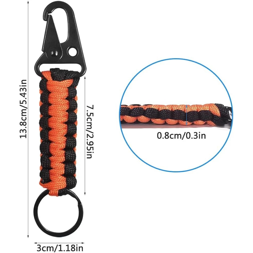 Paracord Keychain Clip - Braided Lanyard for Outdoor Gear